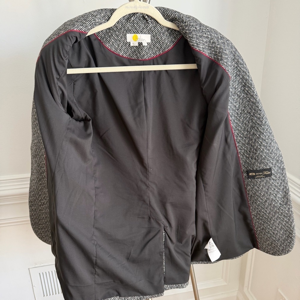 Boden Herringbone Relaxed Blazer Size 8 - Picture 8 of 12